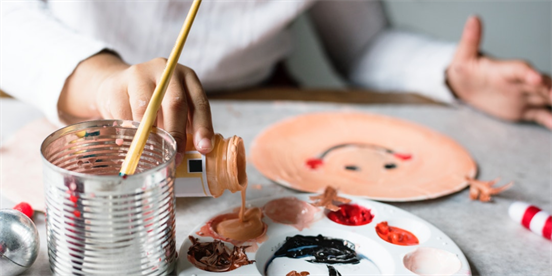 An painting project can be great to help kids process and regulate emotions - learn more with Romp n' Roll in Willow Grove, PA!