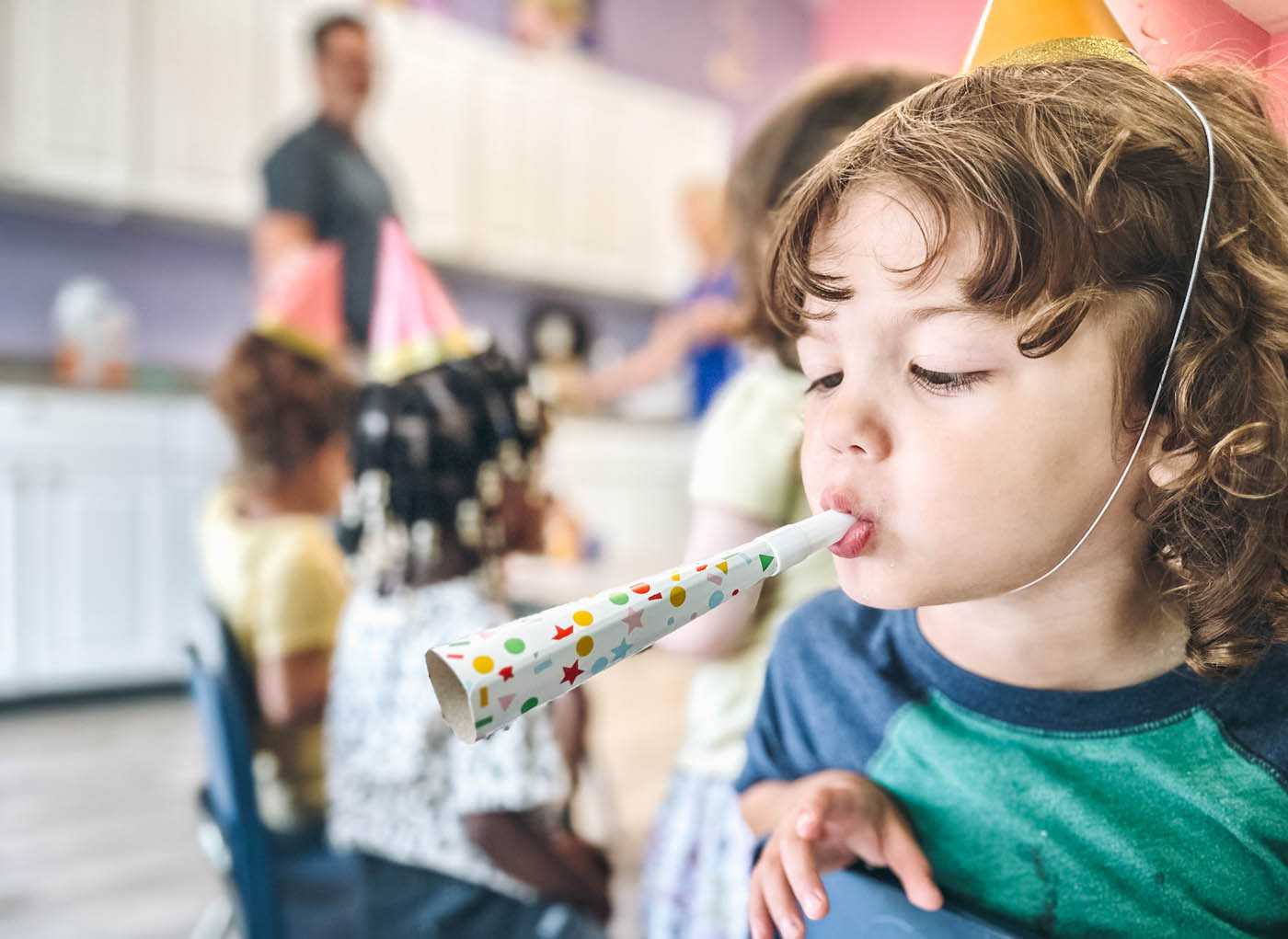 A kid at Romp n' Roll enjoying his birthday party - learn how we can help your kid (and you) enjoy their birthday to the fullest in Midlothian, VA!
