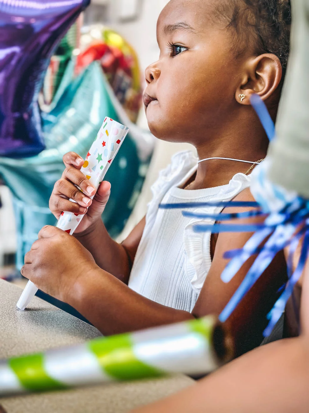 A girl playing at Romp N Roll, the top kids birthday party place.